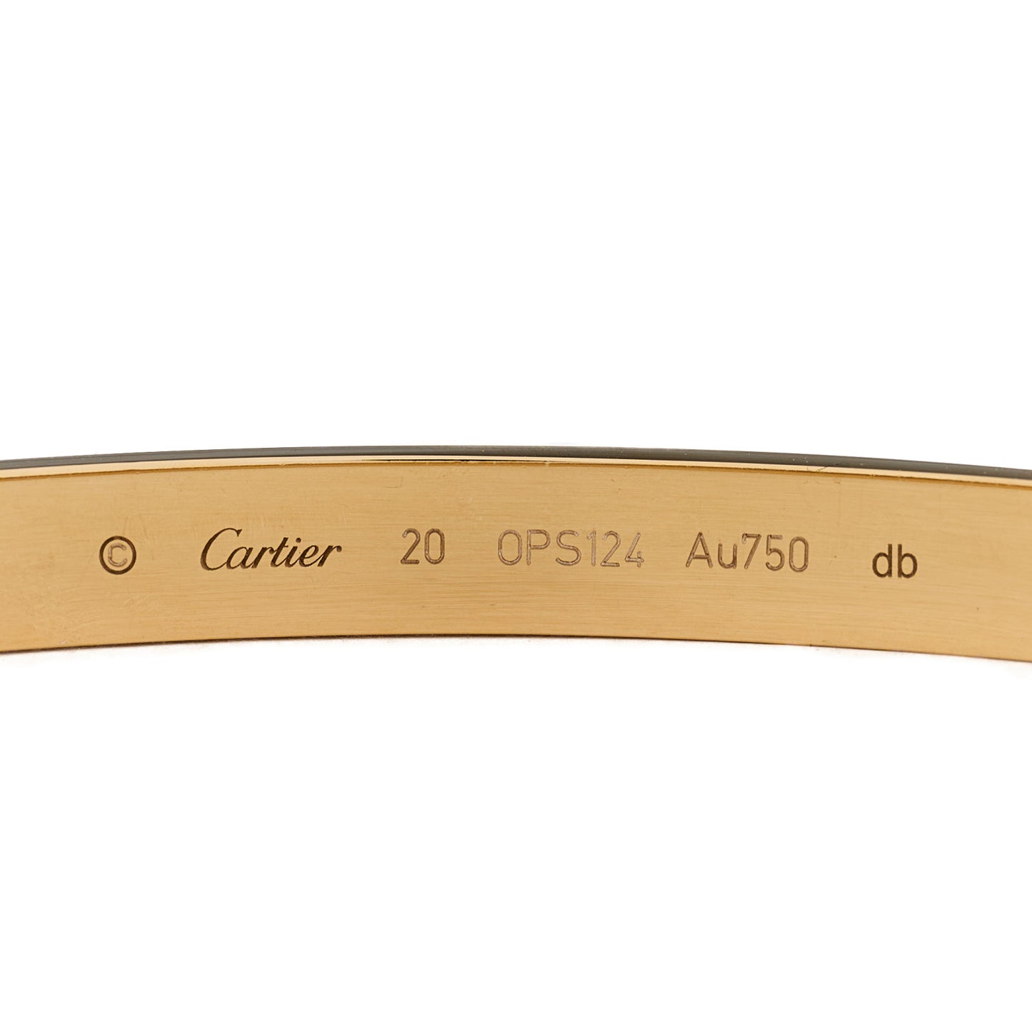 18K Yellow Gold LOVE Bracelet 20