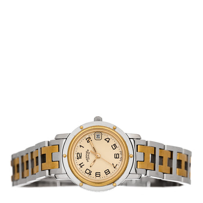 Hermes Stainless Steel 24mm Clipper Quartz Watch Gold 2 of 4