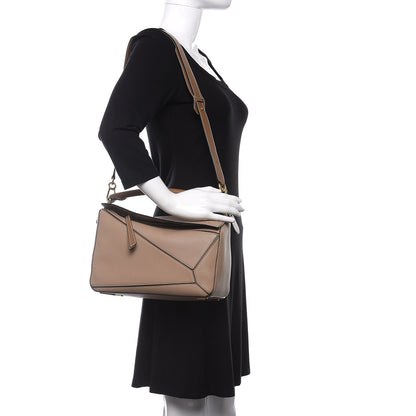 Loewe Calfskin Medium Puzzle Bag Sand Mink 2 of 12