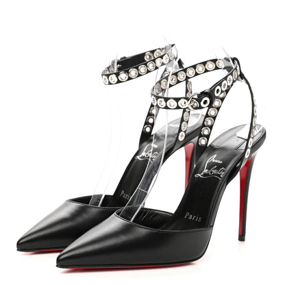 Christian Louboutin Calfskin Embellished Pumpaclou 100 Pumps 36.5 Black 3 of 8