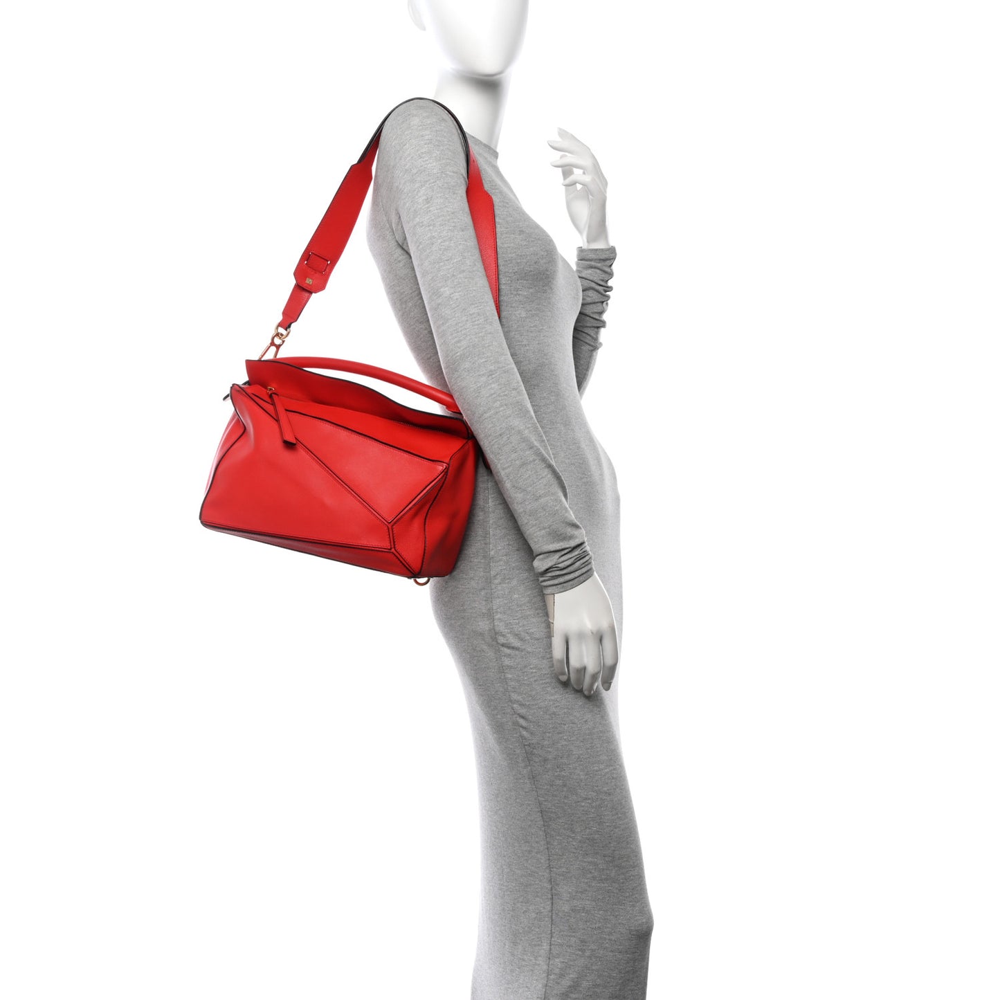 Calfskin Medium Puzzle Bag Scarlet