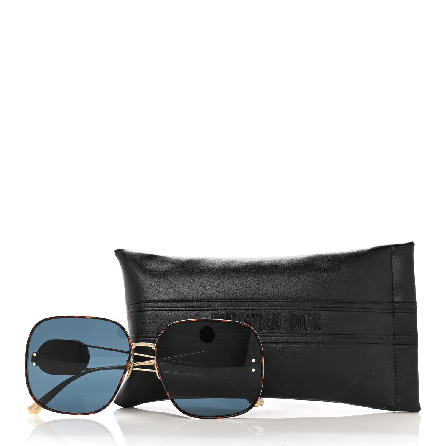 Christian Dior Square Bobby Sunglasses Tortoise Blue 7 of 7