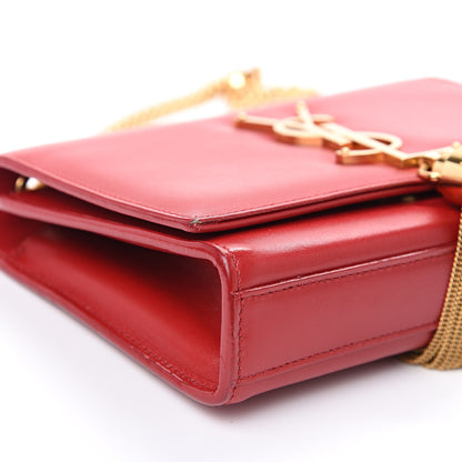 Saint Laurent Calfskin Small Classic Monogram Kate Tassel Satchel Red 7 of 12