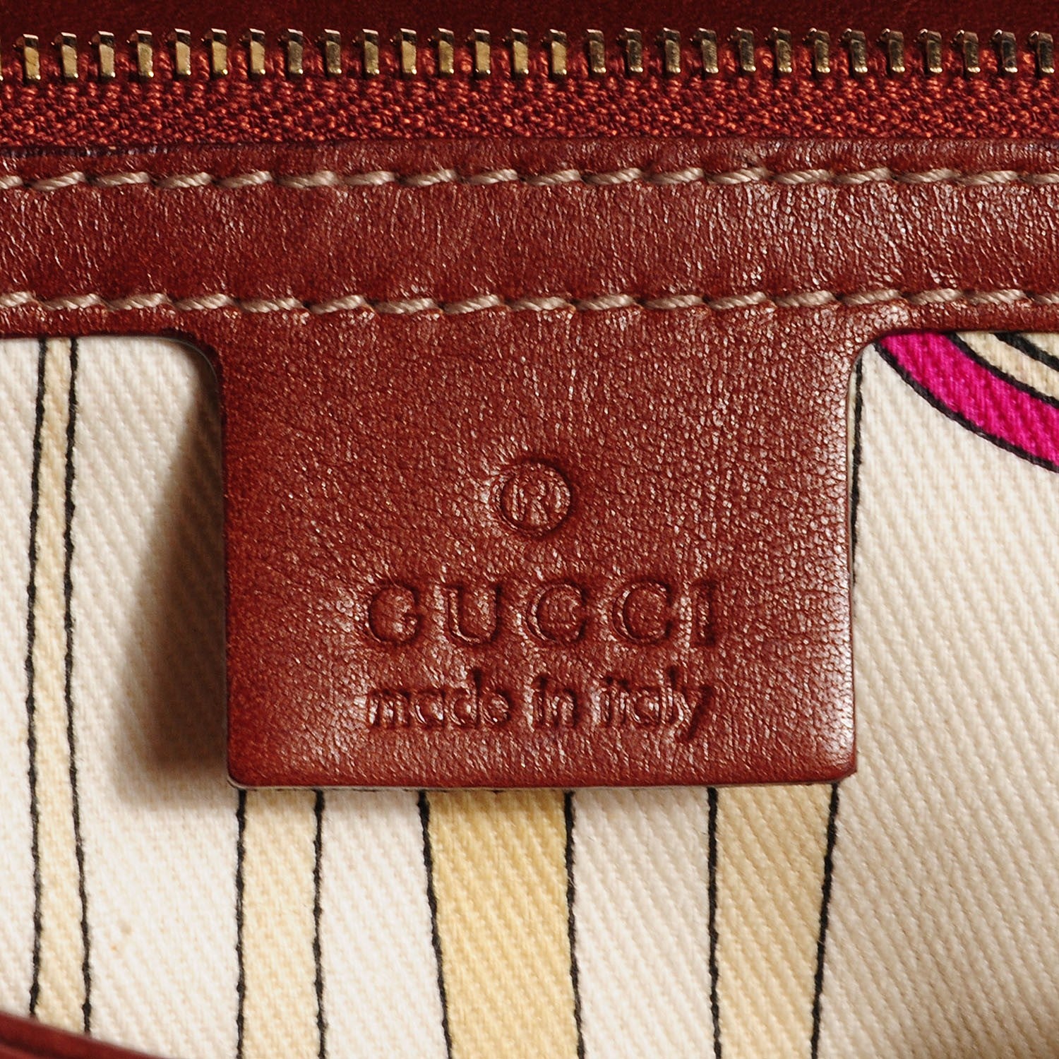 Gucci Monogram Peggy Bamboo Top Handle Bag 6 of 7