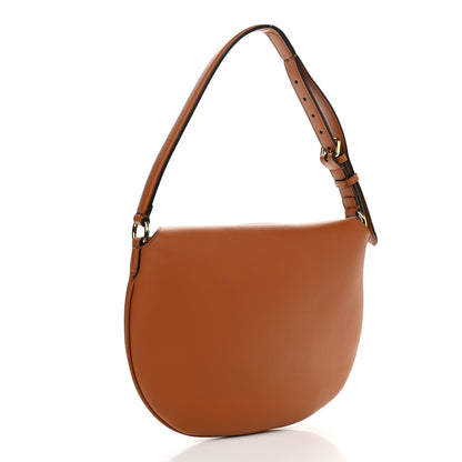 Fendi Vitello Grace Suede Small Croissant Hobo Brandy 3 of 8