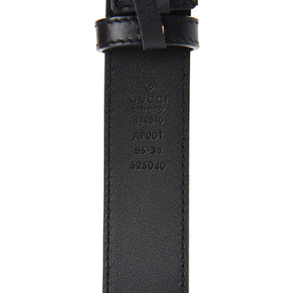 Gucci Calfskin Double G 30mm Belt 85 34 Black 3 of 4