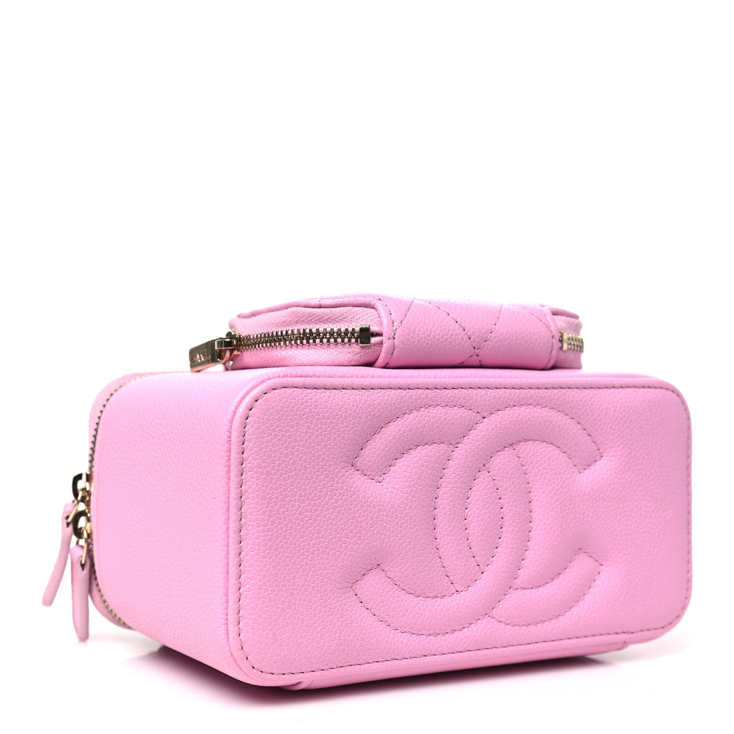 Chanel Caviar Quilted Top Handle Pocket Vanity Case Lilac 4 of 10