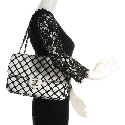 Chanel Calfskin Canebiers Medium Net Flap White 2 of 8