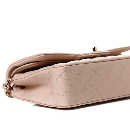 Chanel Caviar Quilted Medium Double Flap Light Beige 9 of 12