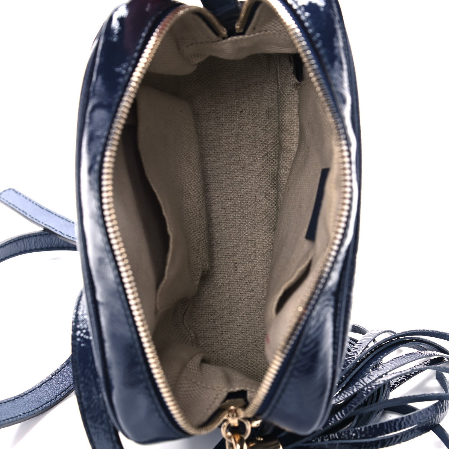 Gucci Vernice Naplack Small Soho Disco Bag Uniform Blue 4 of 11