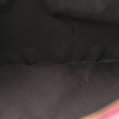 Fendi Terry Cloth Vitello Century Matte FF 1974 Embossed Large Flat Pouch Lollypop 5 of 7