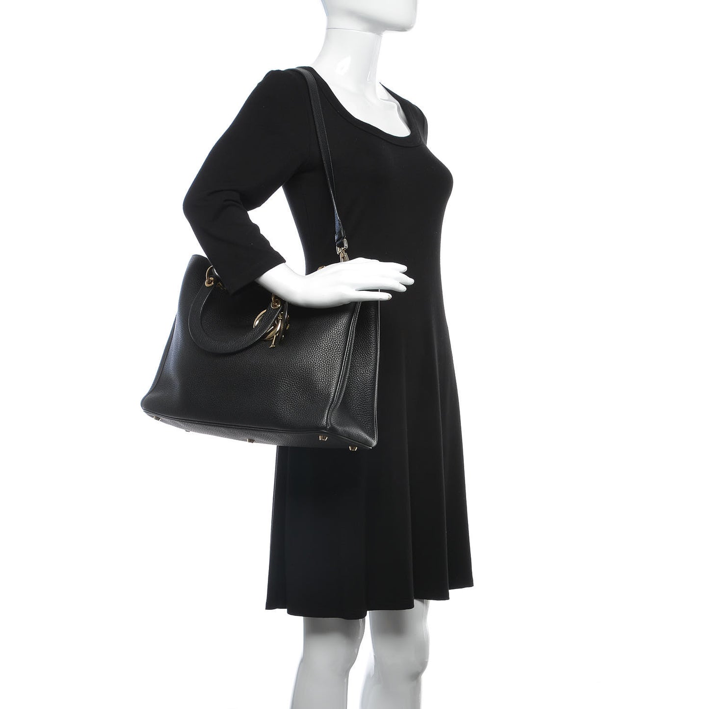 Bullcalf Large Diorissimo Tote Black Rose Indien
