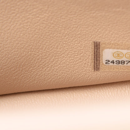 Chanel Lambskin Quilted Jumbo Double Flap Light Beige 7 of 9