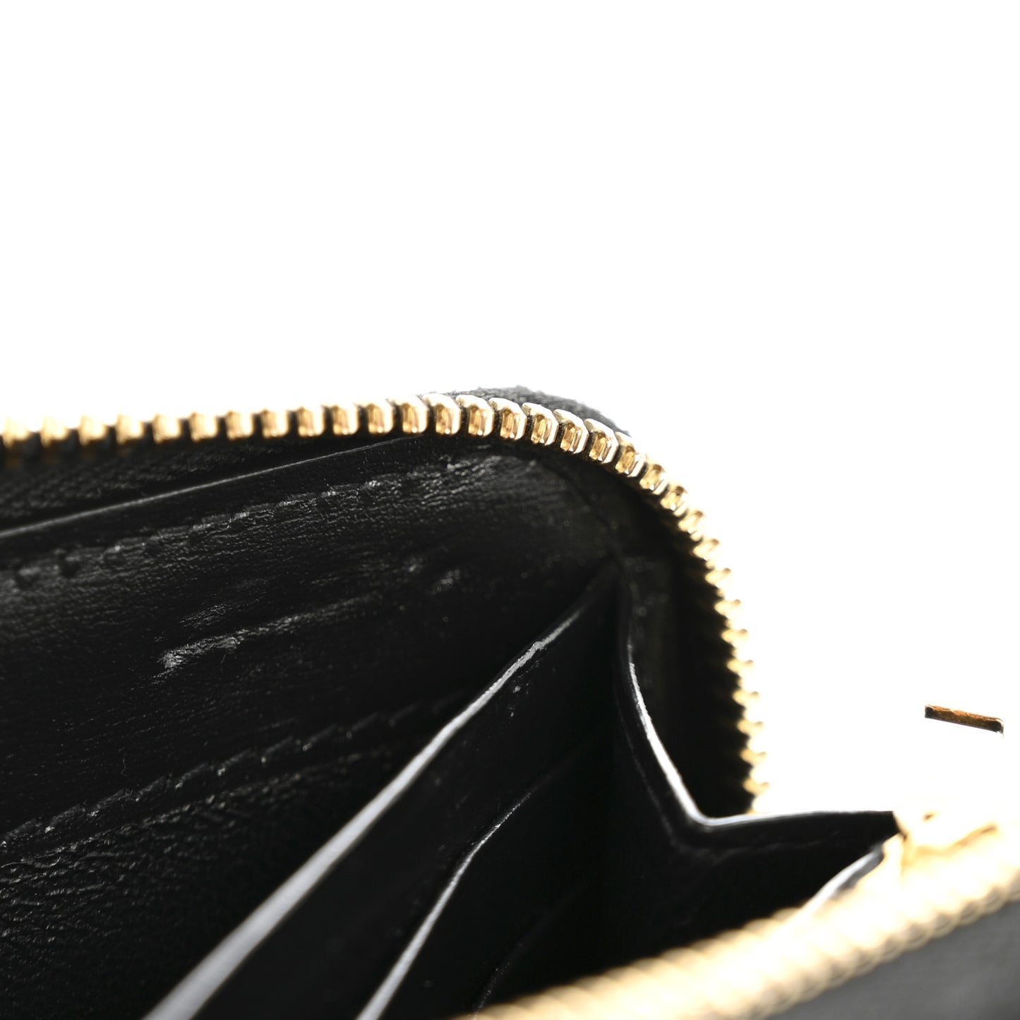 Calfskin Zip Around Wallet Black