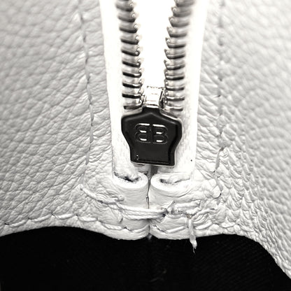 Balenciaga Grained Calfskin XXS Ville Top Handle Bag White Black 6 of 8