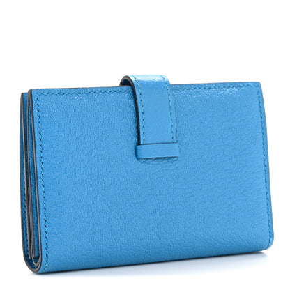 Hermes Chevre Mysore Mini Bearn Wallet Bleu Frida 5 of 22