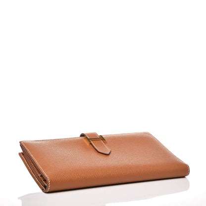 Hermes Epsom Bearn Gusset Wallet Gold 4 of 9