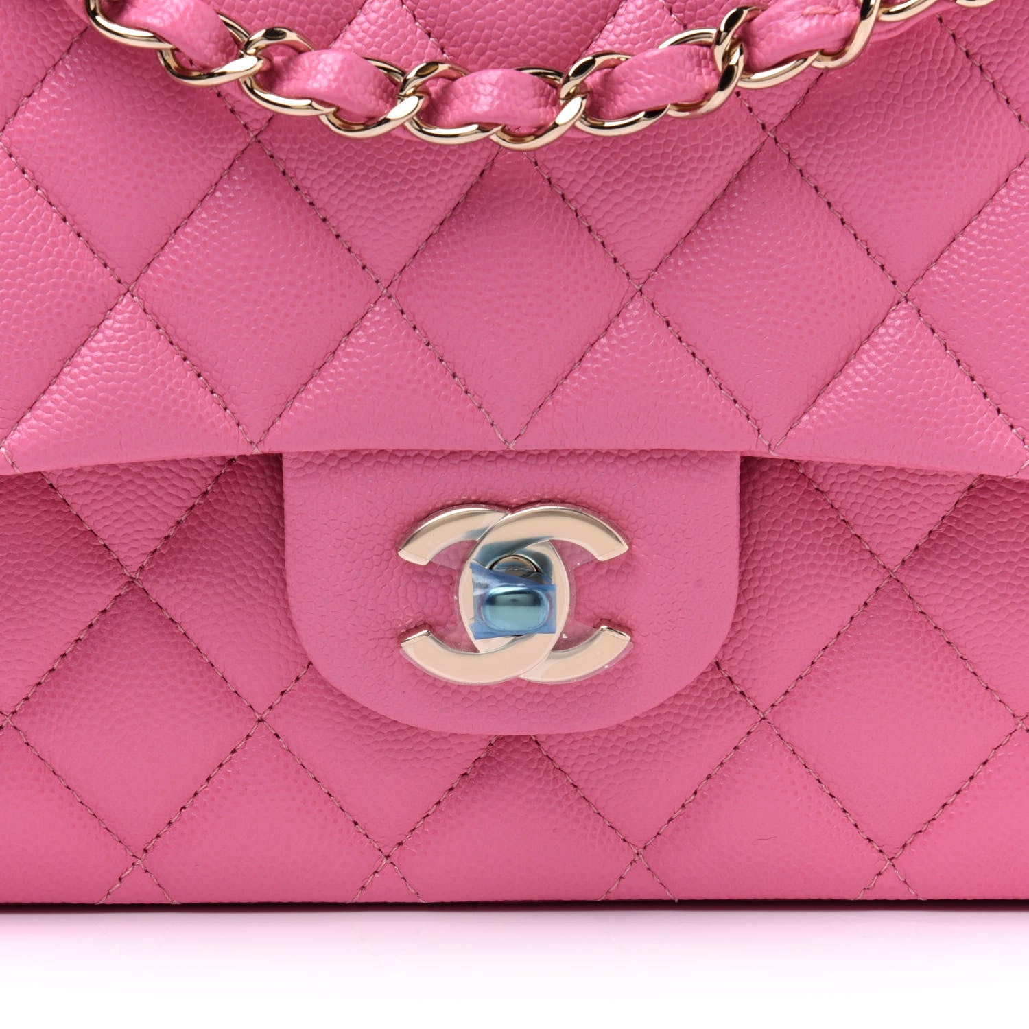 Chanel Caviar Quilted Medium Double Flap Pink 8 of 11