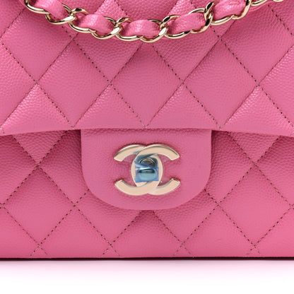 Chanel Caviar Quilted Medium Double Flap Pink 8 of 11