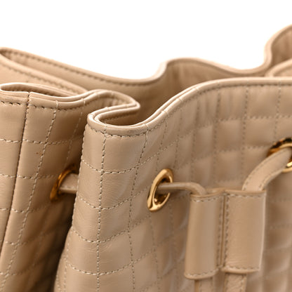 Celine Calfskin Quilted Medium C Backpack Beige 14 of 14