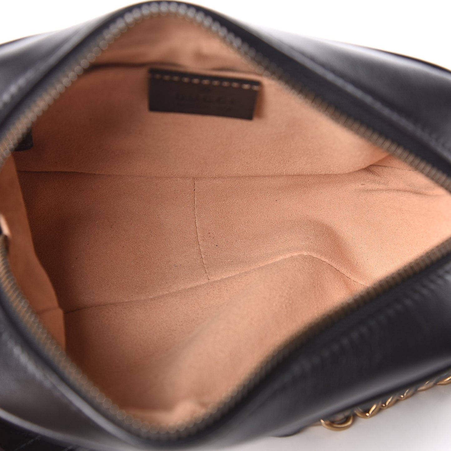 Calfskin Matelasse Mini GG Marmont Chain Shoulder Bag Black