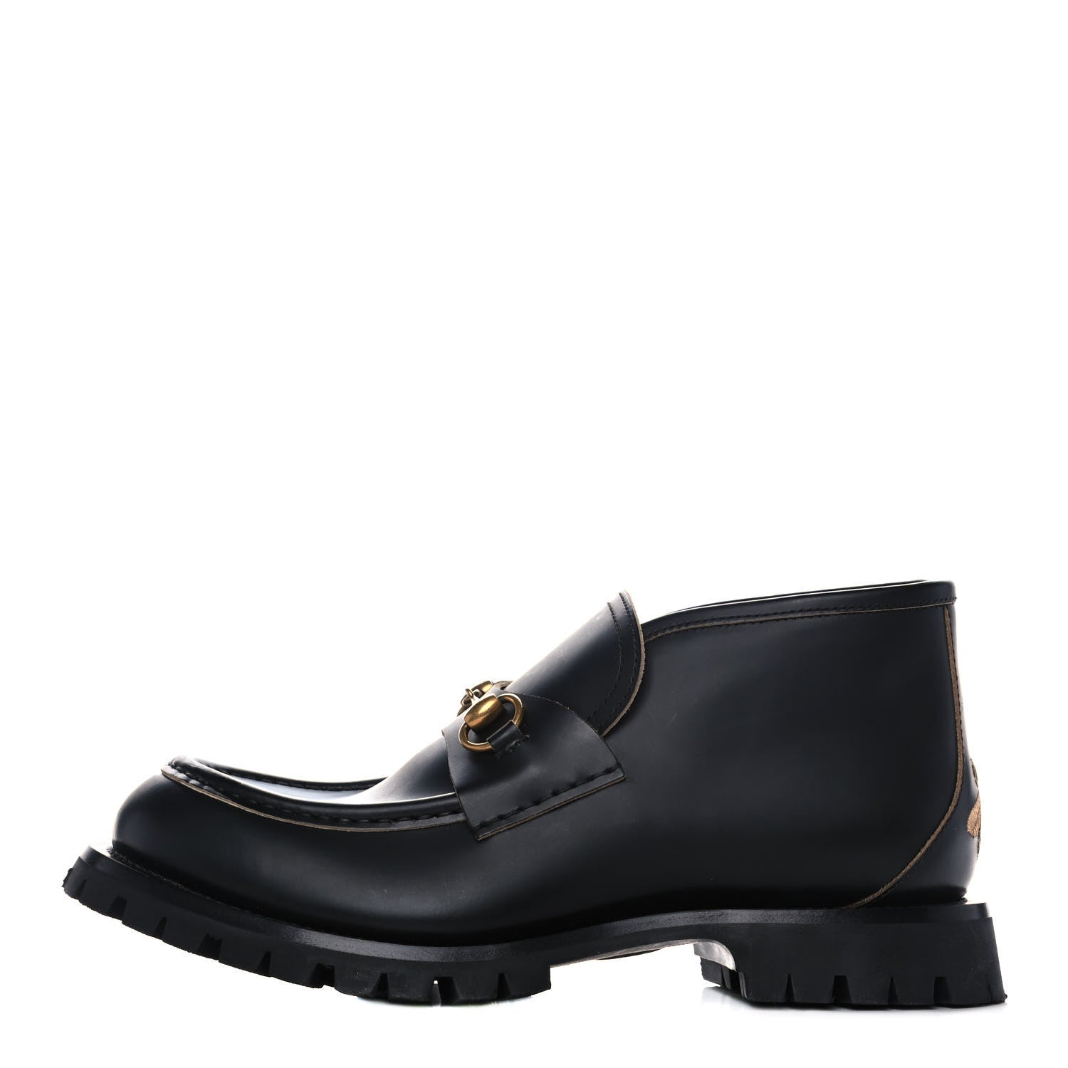 Gucci Cordovan Lux Mens Harald Horsebit Ankle Boots 9 Black 1 of 12