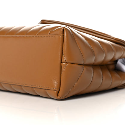 Saint Laurent Calfskin Y Quilted Monogram Small Loulou Chain Satchel Dark Natural 10 of 11