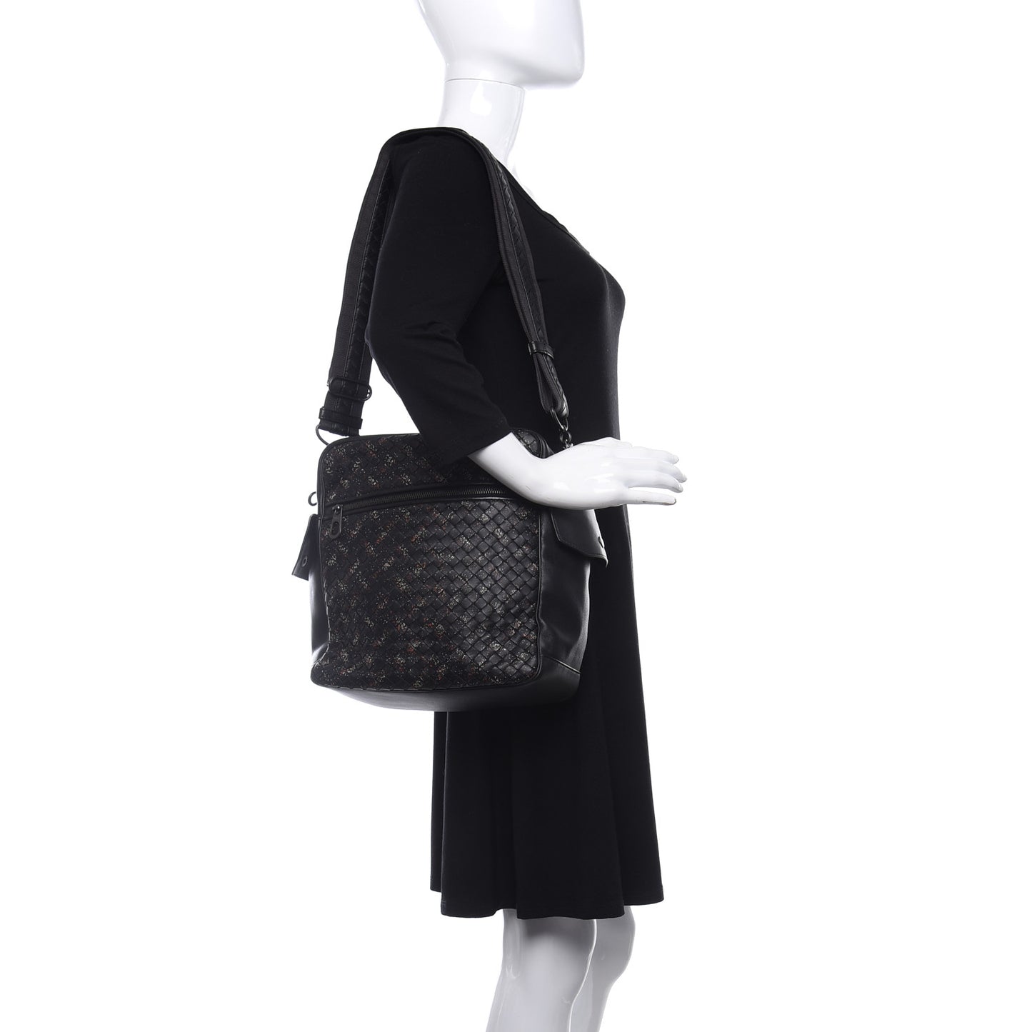 Nappa Intrecciato Microdots Messenger Multicolor