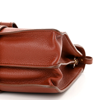 Chloe Shiny Grained Calfskin Medium Aby Day Shoulder Bag Sepia Brown 9 of 10