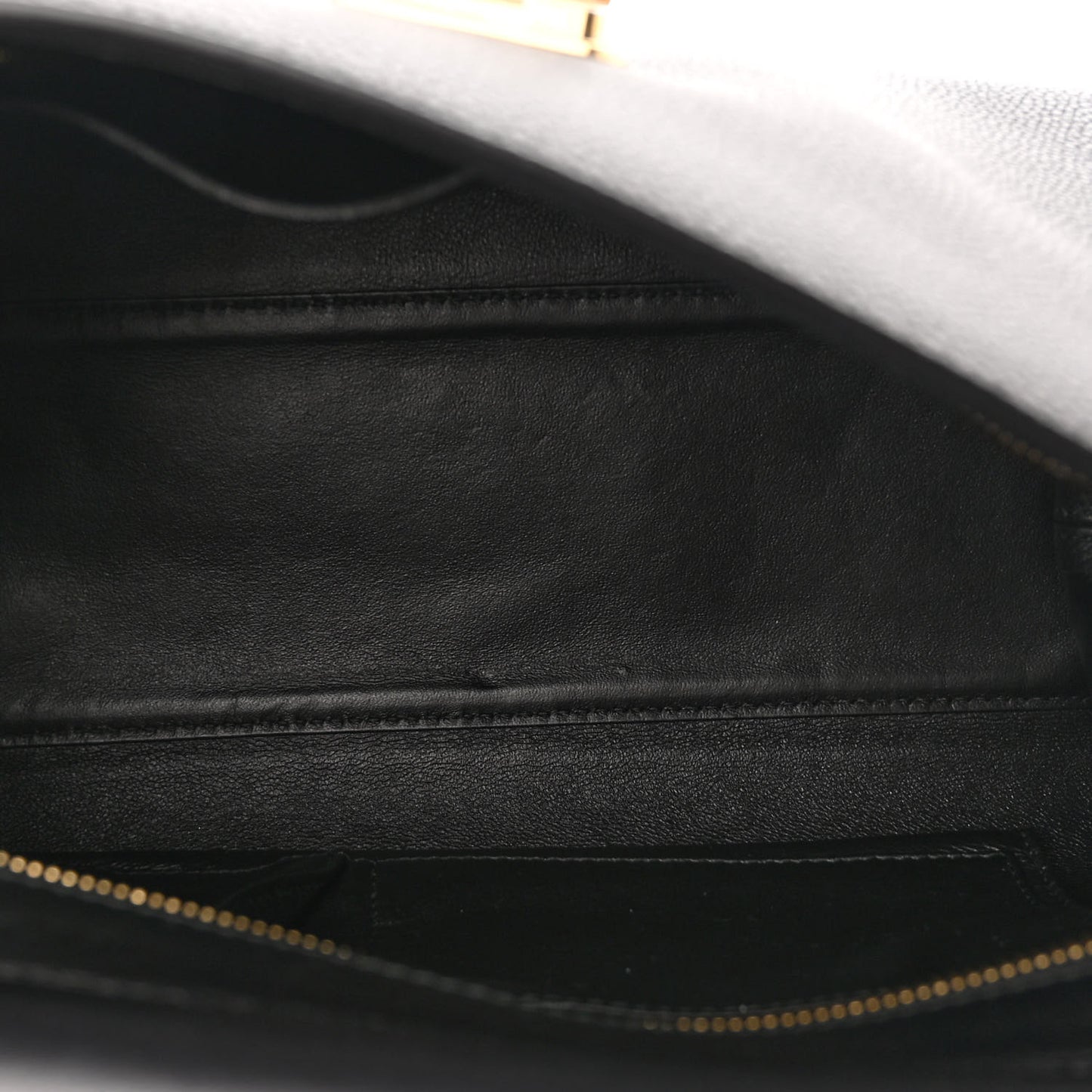 Grained Calfskin Sofia Satchel Black