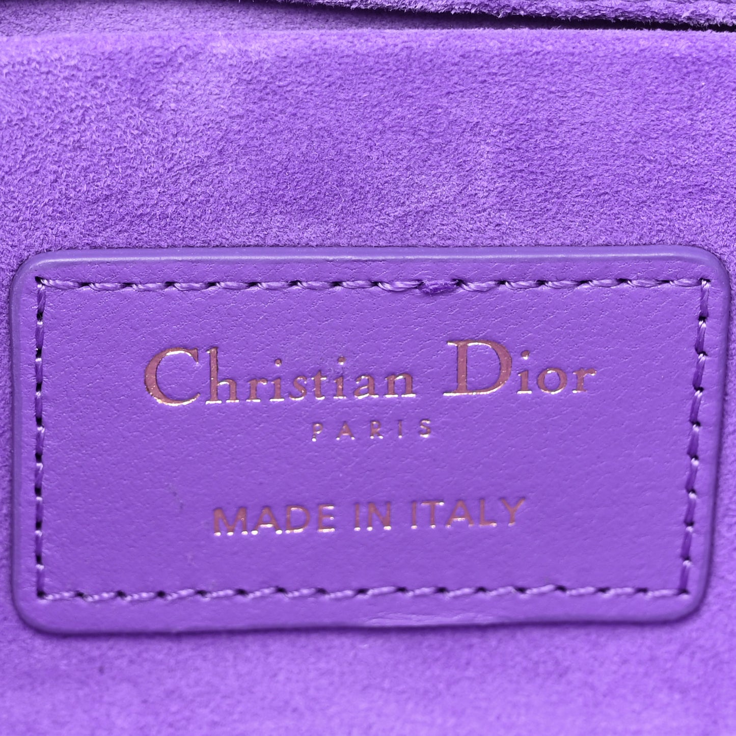 Lambskin Cannage Small Lady D-Joy Purple