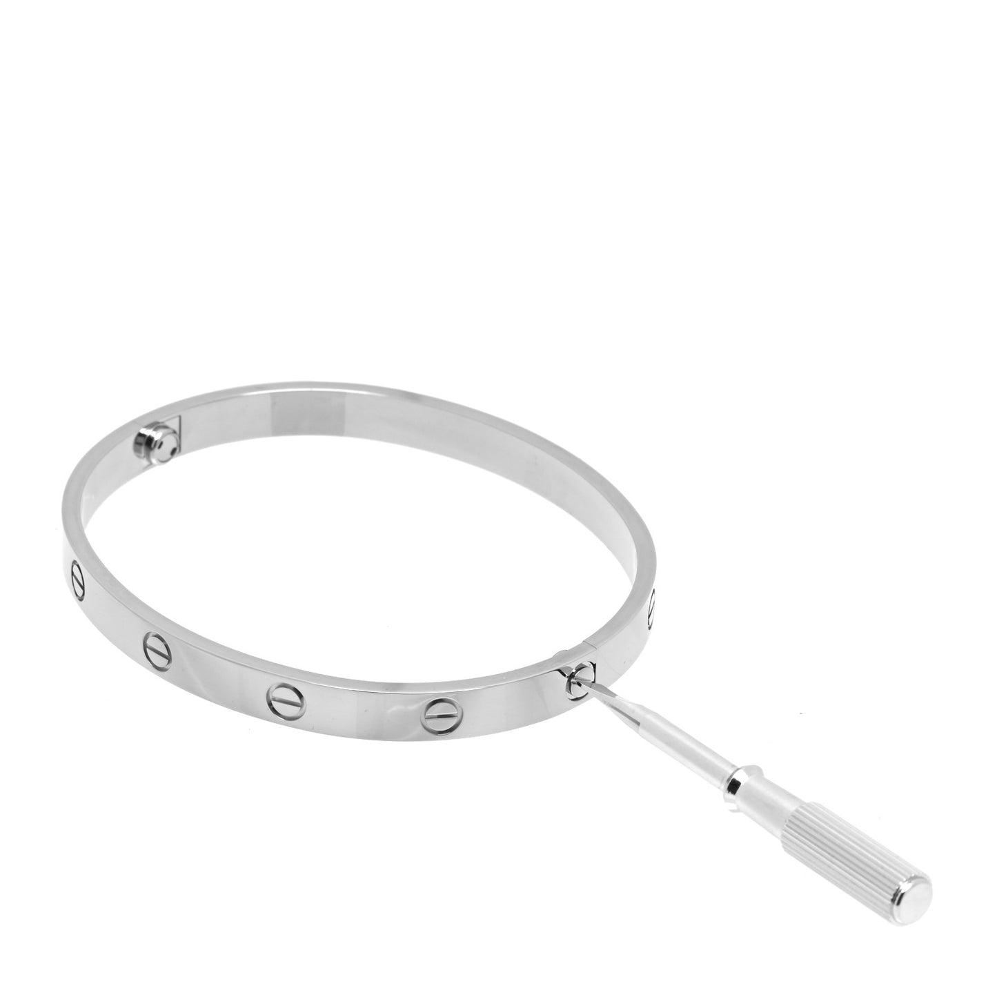 18K White Gold LOVE Bracelet 19