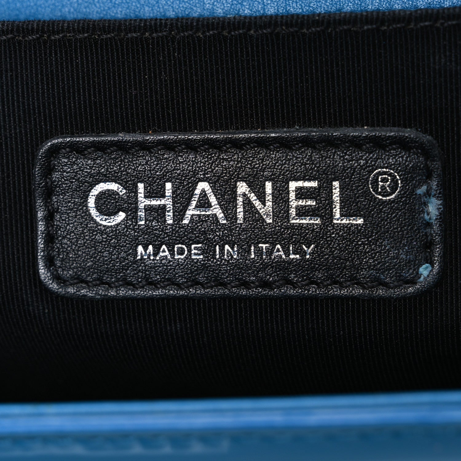 Chanel Patent Calfskin Medium Plexiglass Boy Flap Blue 6 of 13