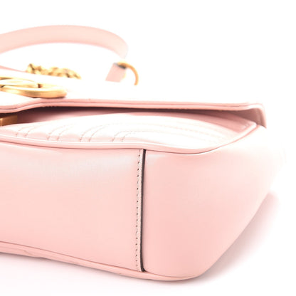 Gucci Calfskin Matelasse Small GG Marmont Shoulder Bag Perfect Pink 10 of 11