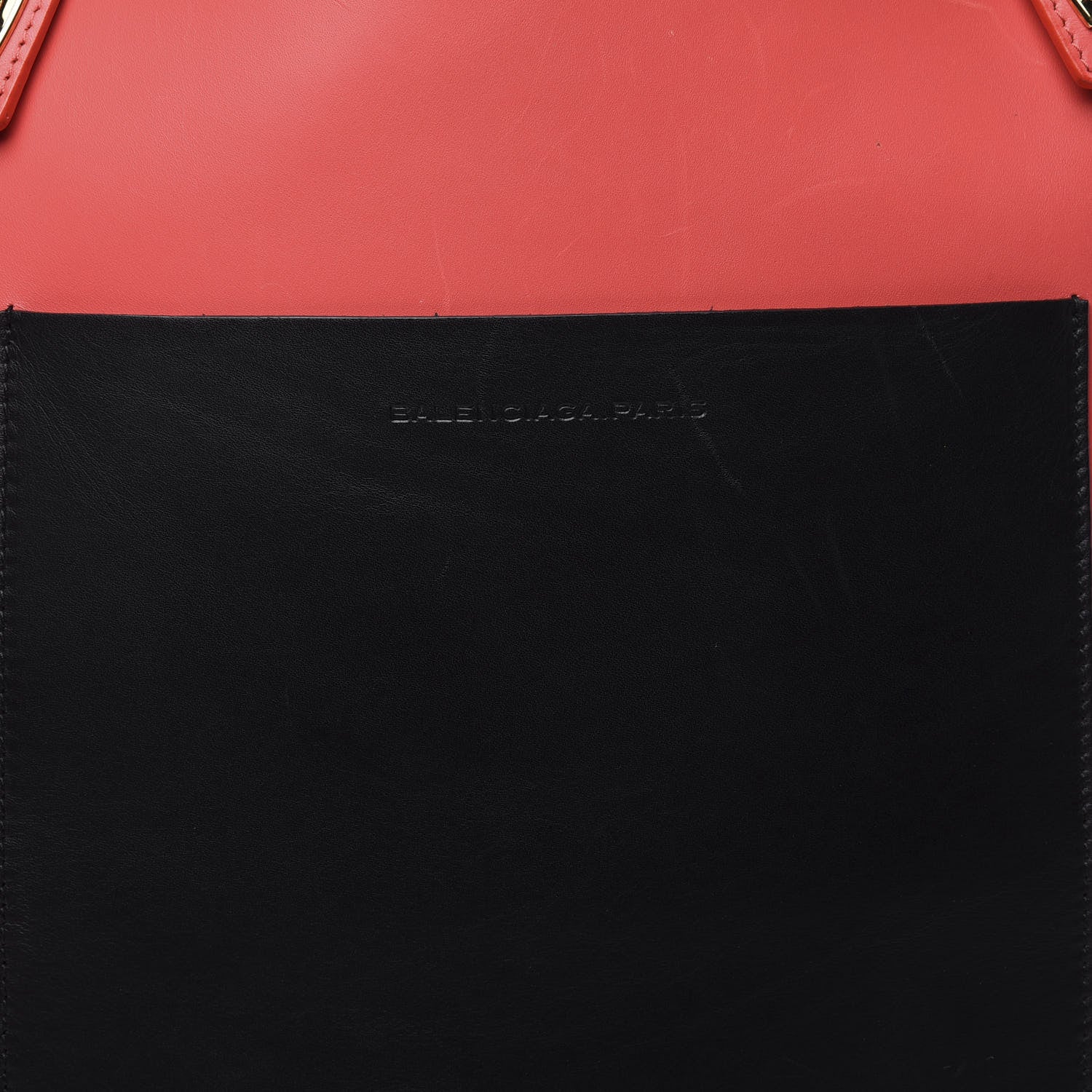 Balenciaga Calfskin Pocket Tote M Coral Black 9 of 9