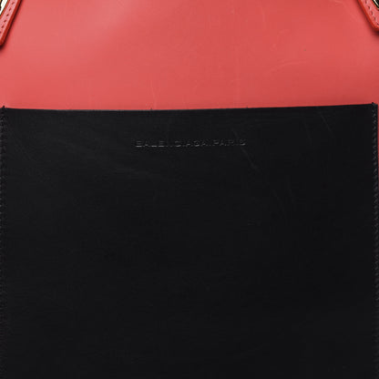 Balenciaga Calfskin Pocket Tote M Coral Black 9 of 9