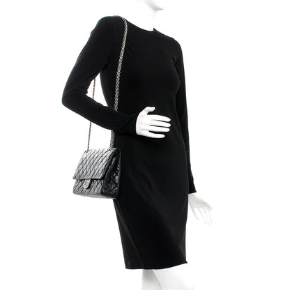 Chanel Metallic Aged Calfskin 2.55 Reissue 226 Flap Black 2 of 7