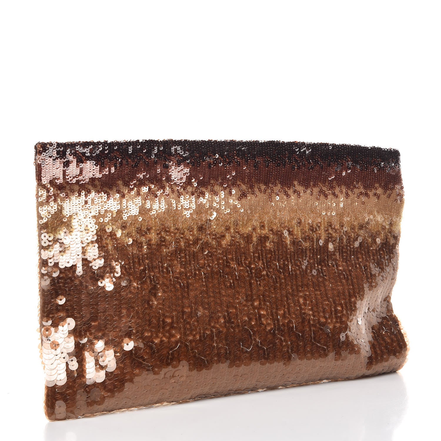 Prada Sequin Ombre Clutch Bronze 3 of 9