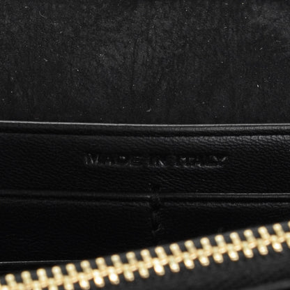 Saint Laurent Crocodile Embossed Nubuck Monogram Chain Wallet in Black 7 of 7