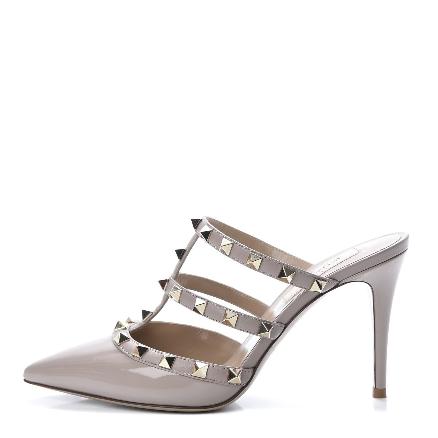 Patent Rockstud 90mm Cage Mules 36 Poudre
