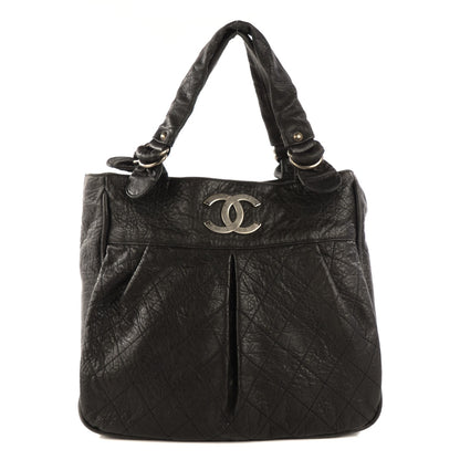 Chanel Distressed Lambskin Le Marais Tote Black 2 of 14