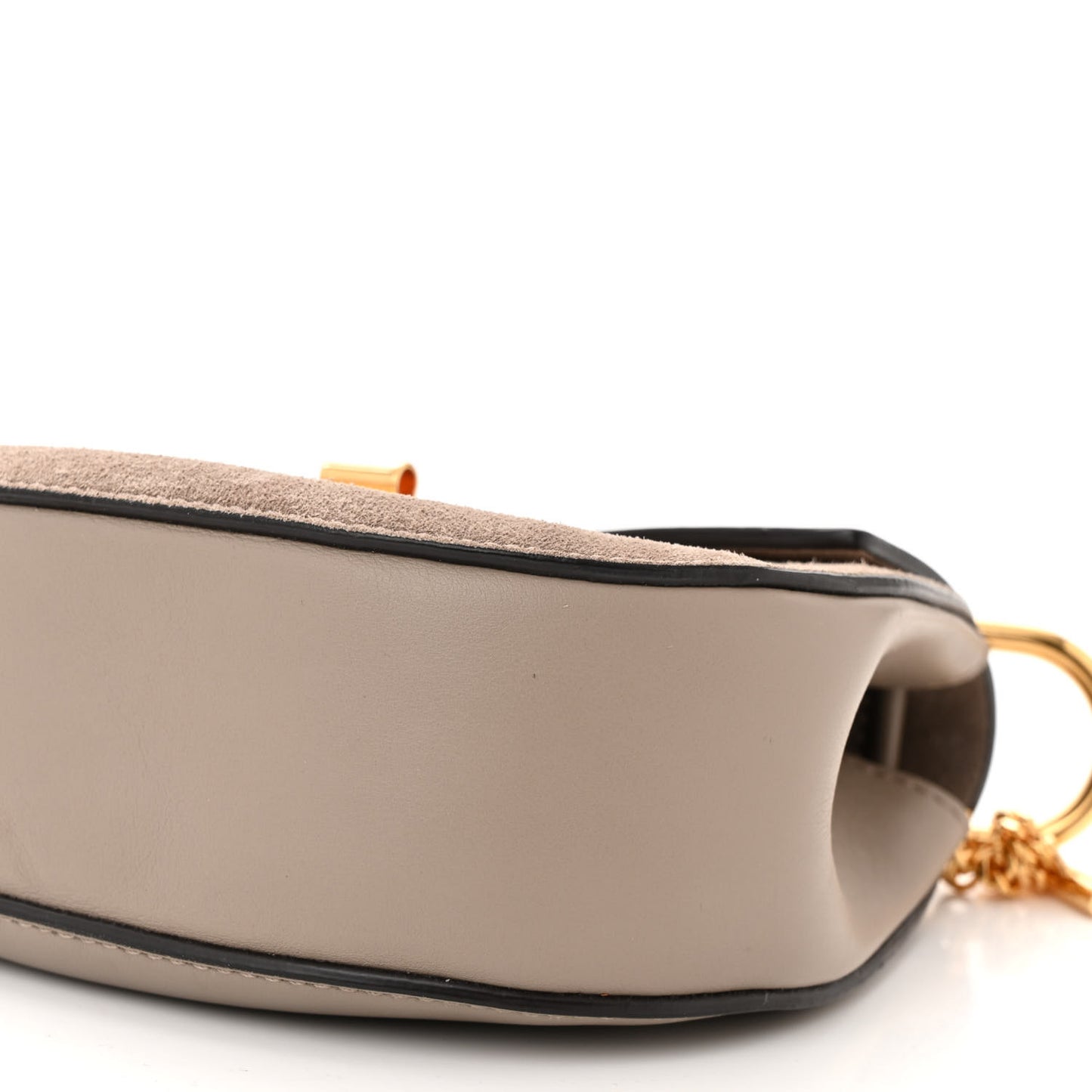 Suede Smooth Calfskin Mini Drew Shoulder Bag Motty Grey