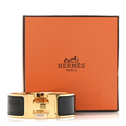 Hermes Enamel Wide Clic Clac H Bracelet PM Black 5 of 5