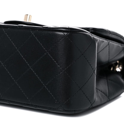 Chanel Lambskin Quilted Mini Square Flap Black 9 of 11