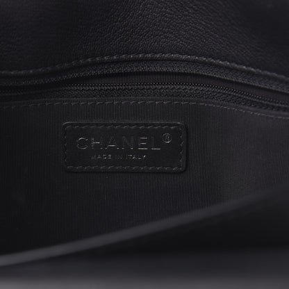 Chanel Lambskin Quilted Large Natural CC Flap Black 6 of 10