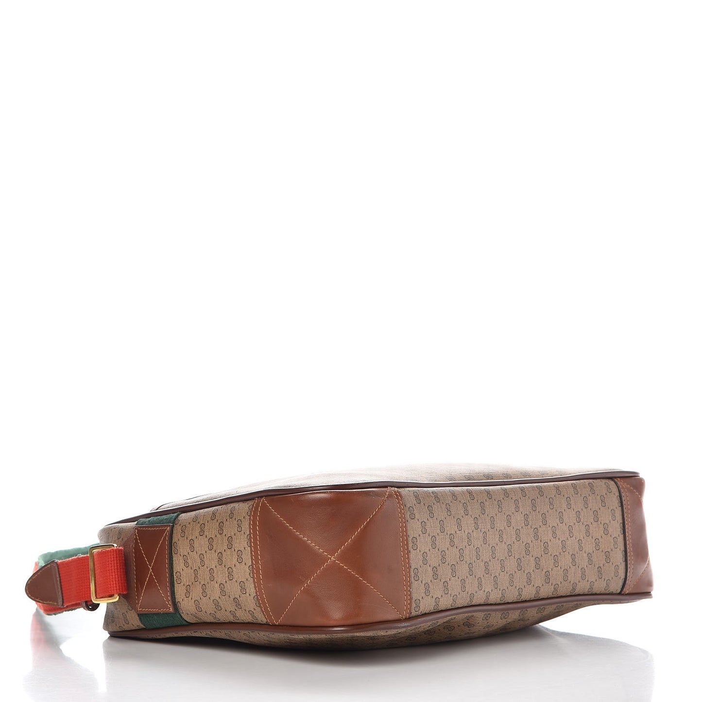 Min Vintage GG Supreme Monogram Web Messenger Bag Brown