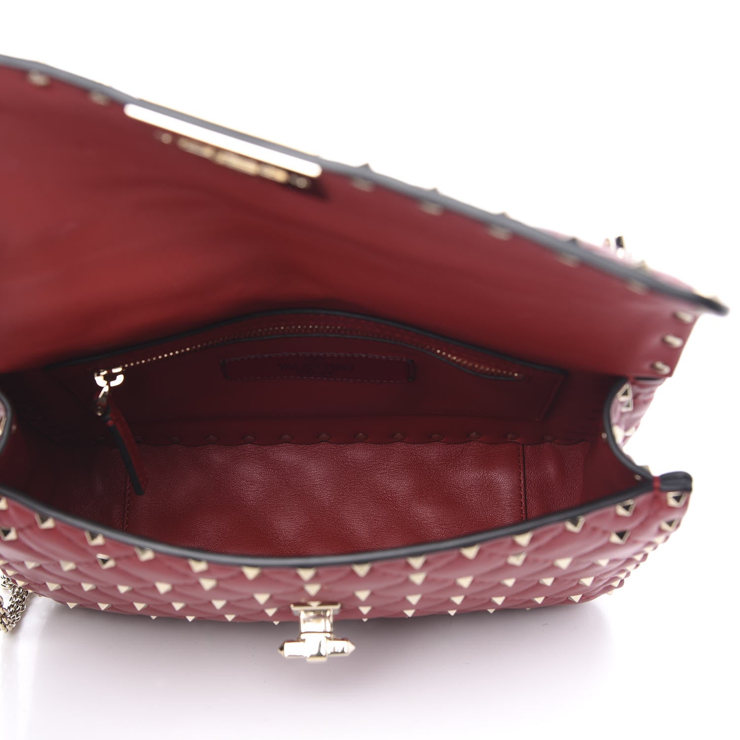 Valentino Garavani Nappa Medium Rockstud Spike Shoulder Bag Rosso Valentino 5 of 10