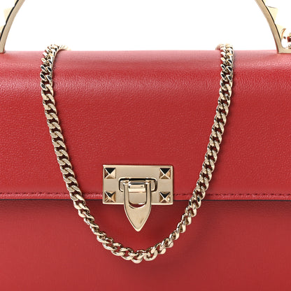 Valentino Garavani Vitello Rockstud Mini Top Handle Bag Red 7 of 9