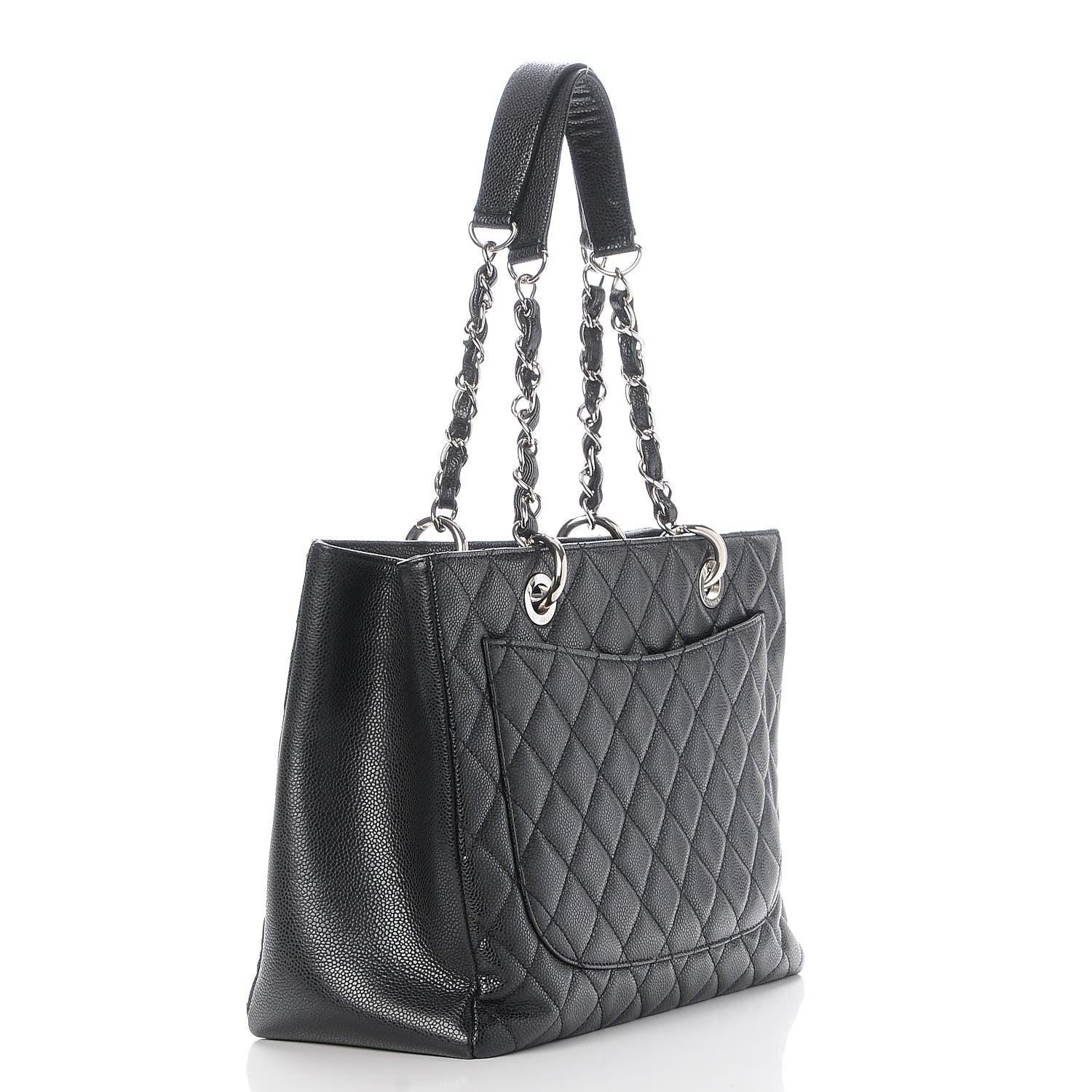Chanel Caviar Quilted Grand Shopping Tote GST Black 3 of 7
