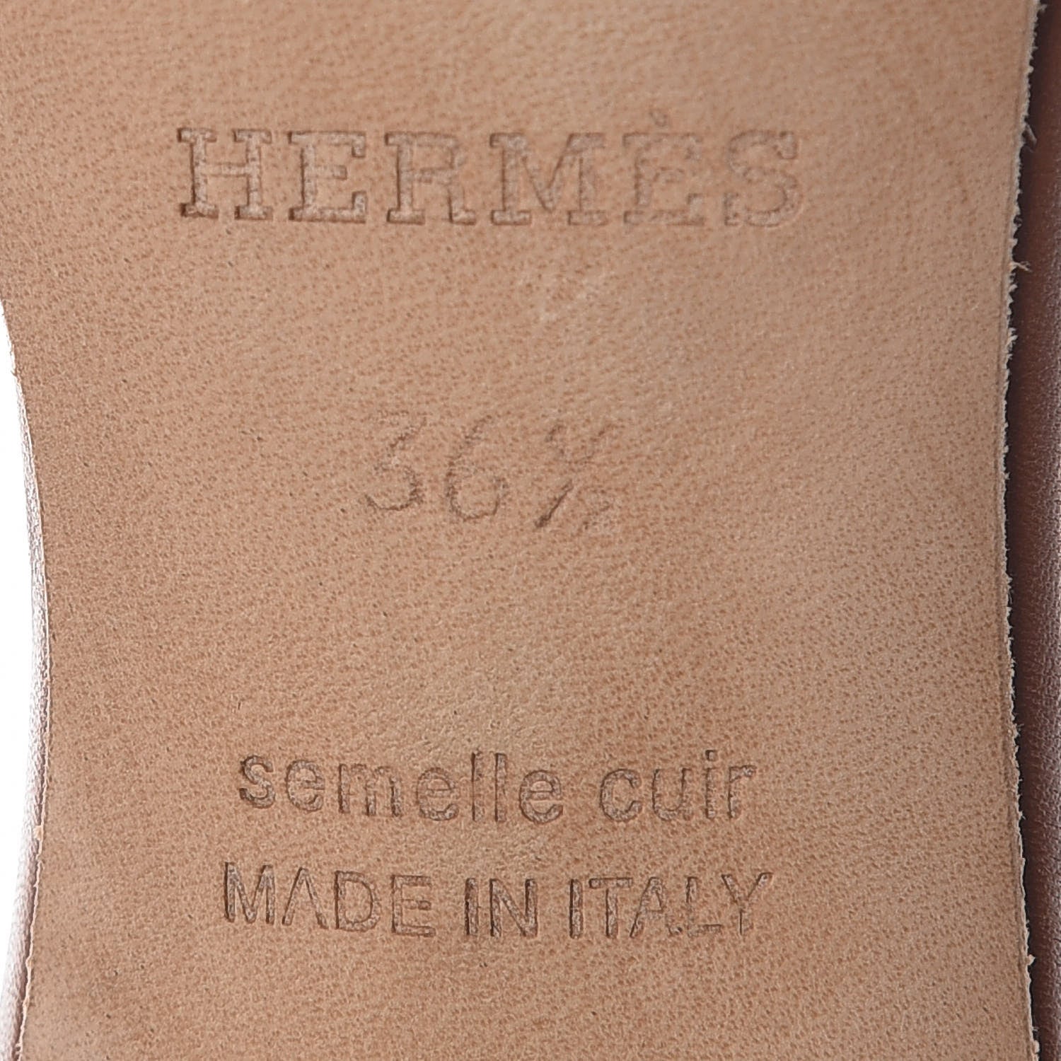 Hermes Calfskin Oasis Sandals 36.5 Gold 10 of 14